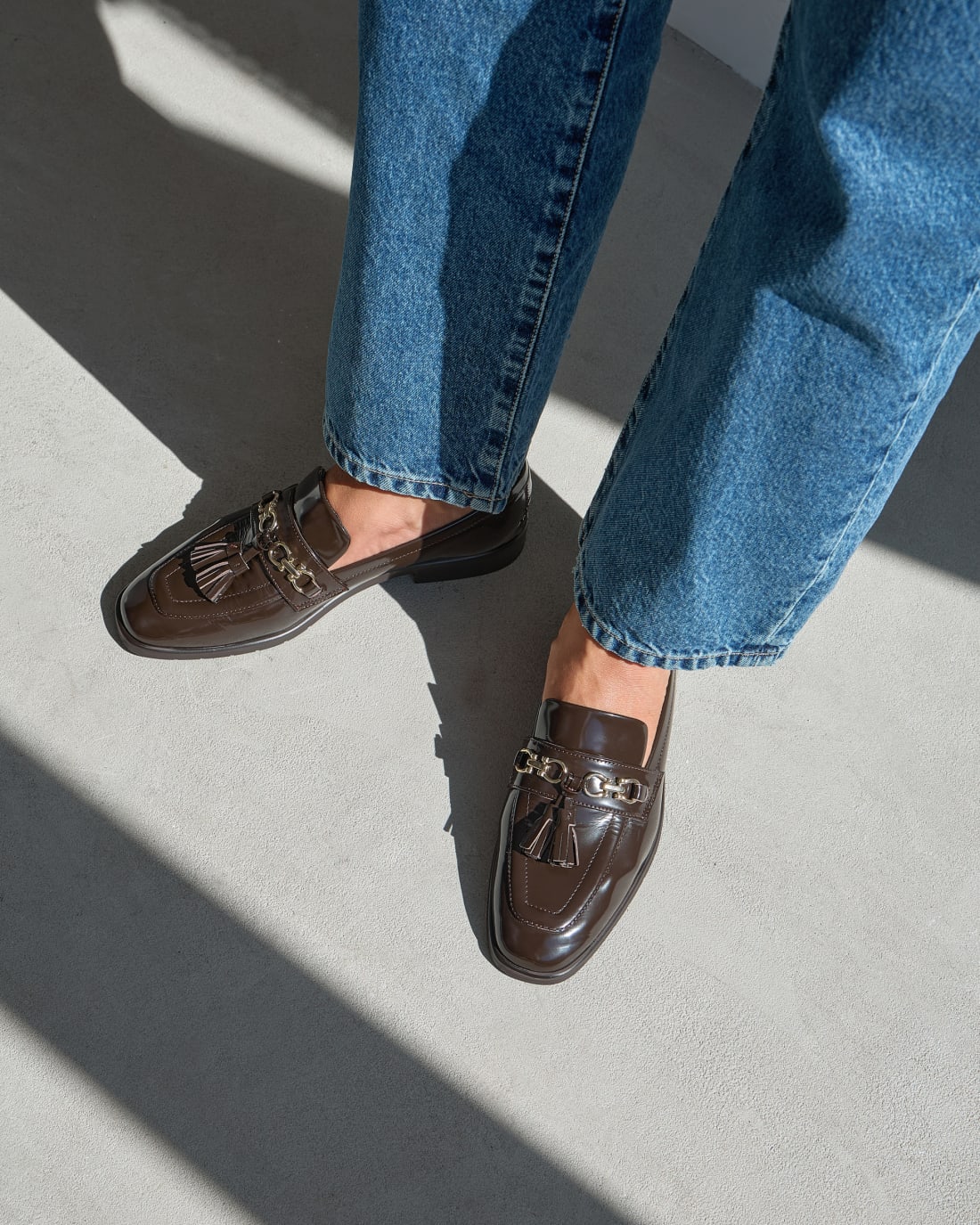 Темно-коричневые кожаные лоферы - Image 7 of 7