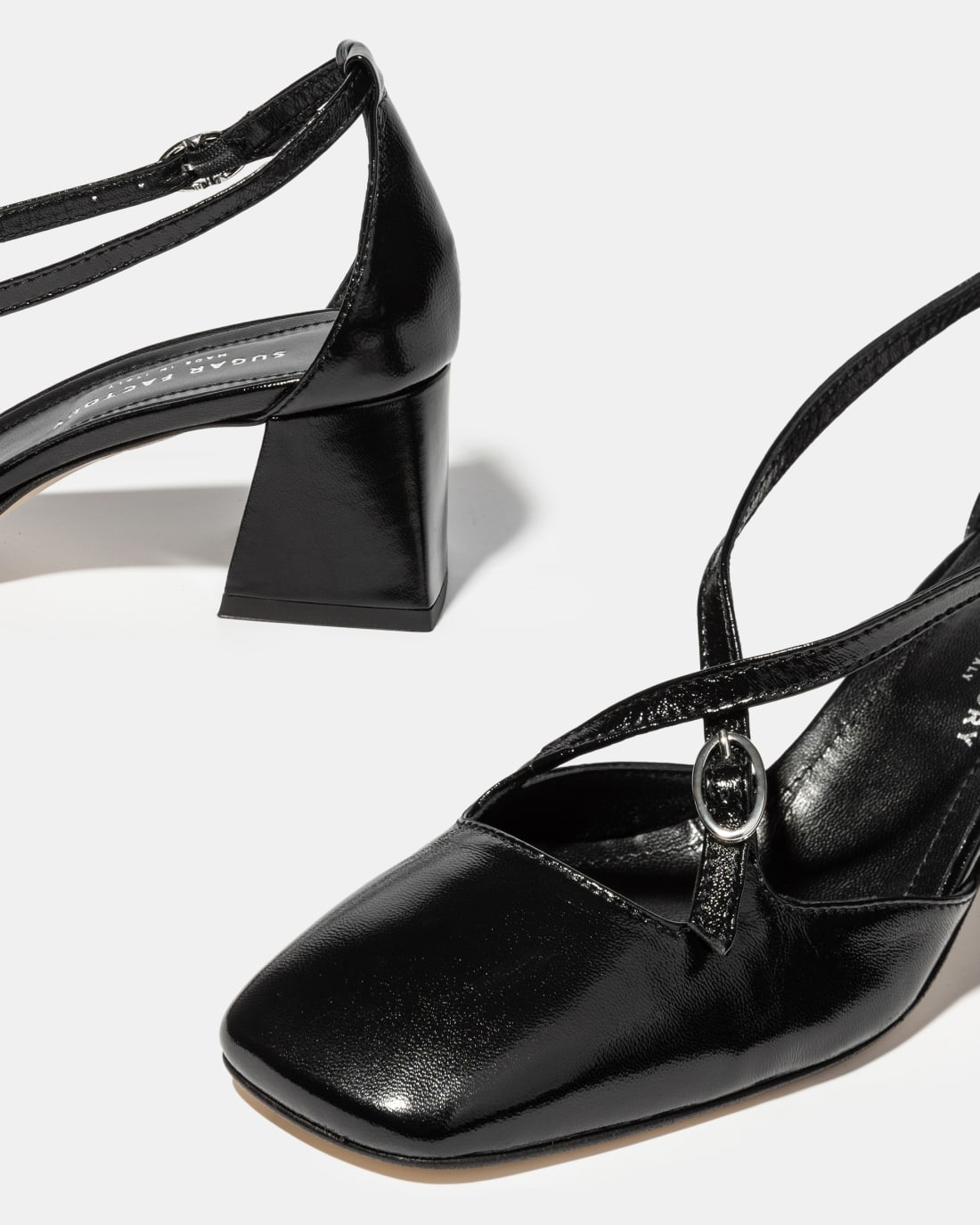 Черные кожаные туфли с ремешками - Image 4 of 5