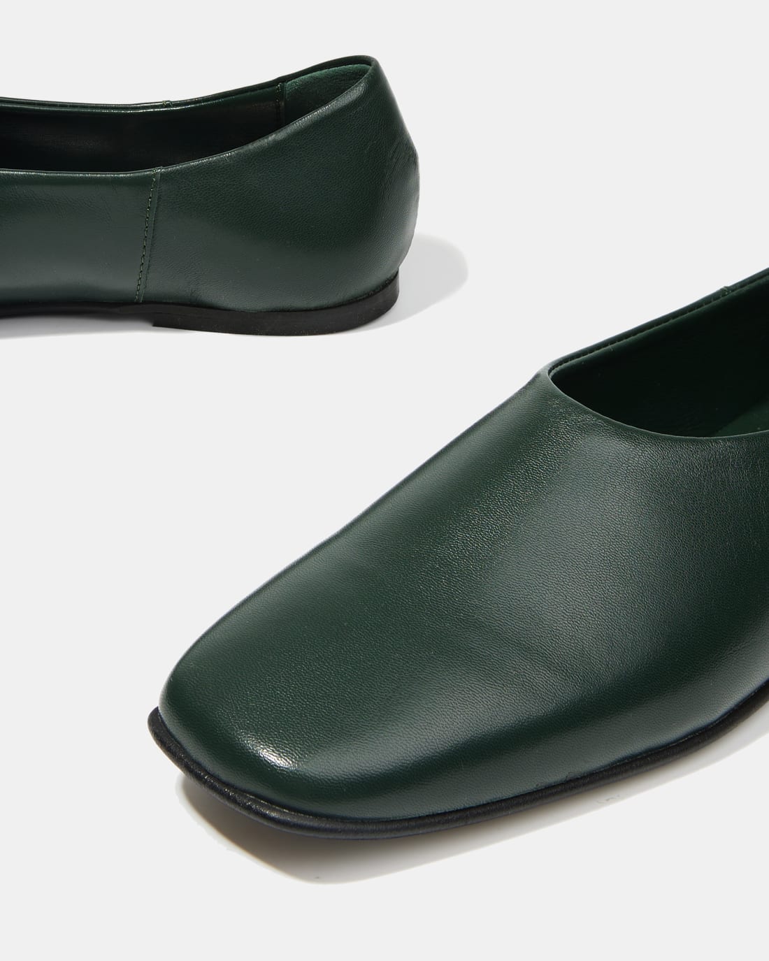 Темно-зеленые женские туфли из натуральной кожи - Image 5 of 5