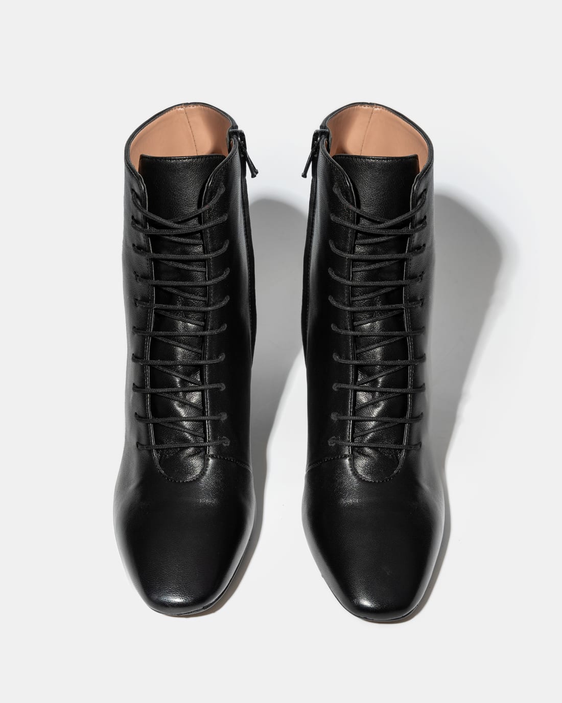 Черные кожаные ботильоны на шнуровке - Image 3 of 4
