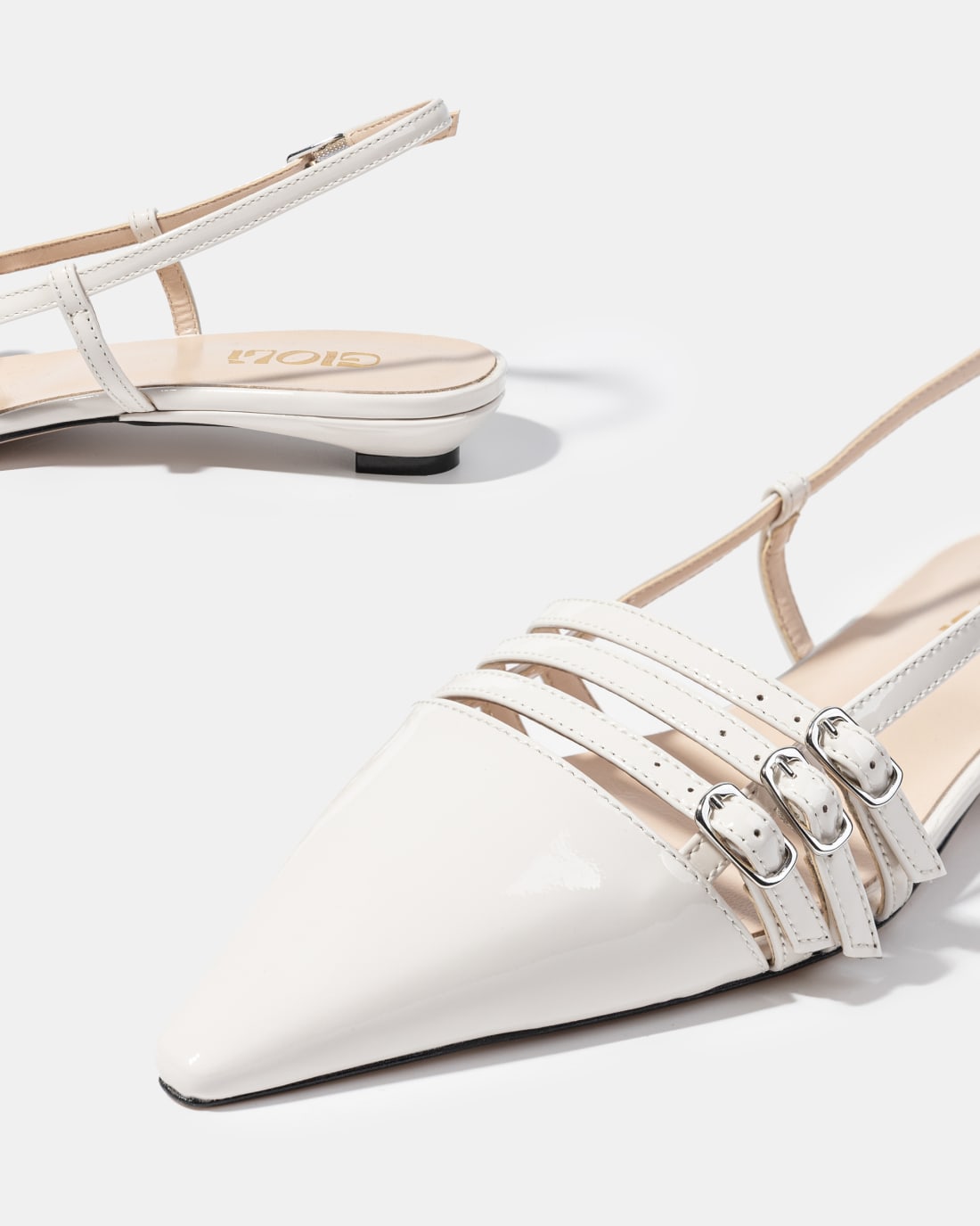 Белые лакированные туфли с ремешками - Image 4 of 4