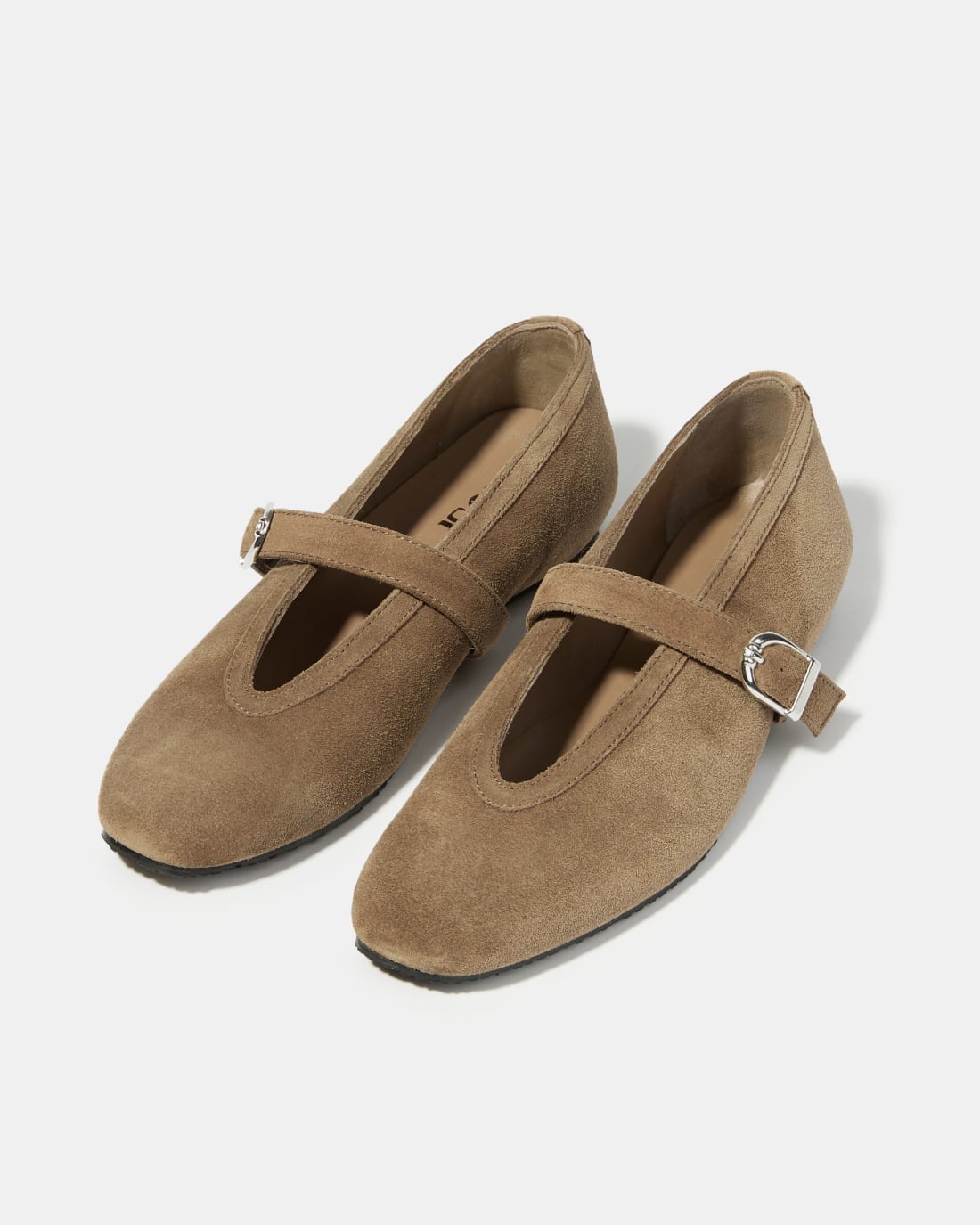 Замшевые балетки бежевого цвета - Image 2 of 5