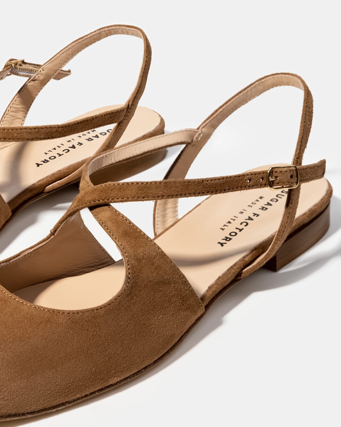 Коричневые замшевые туфли с ремешками - Image 4 of 4