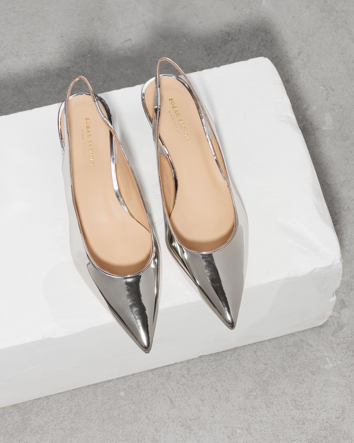 Серебряные кожаные туфли - Image 2 of 6