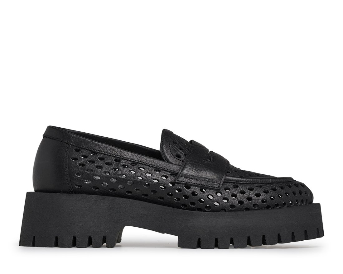 Черные кожаные лоферы - Main image