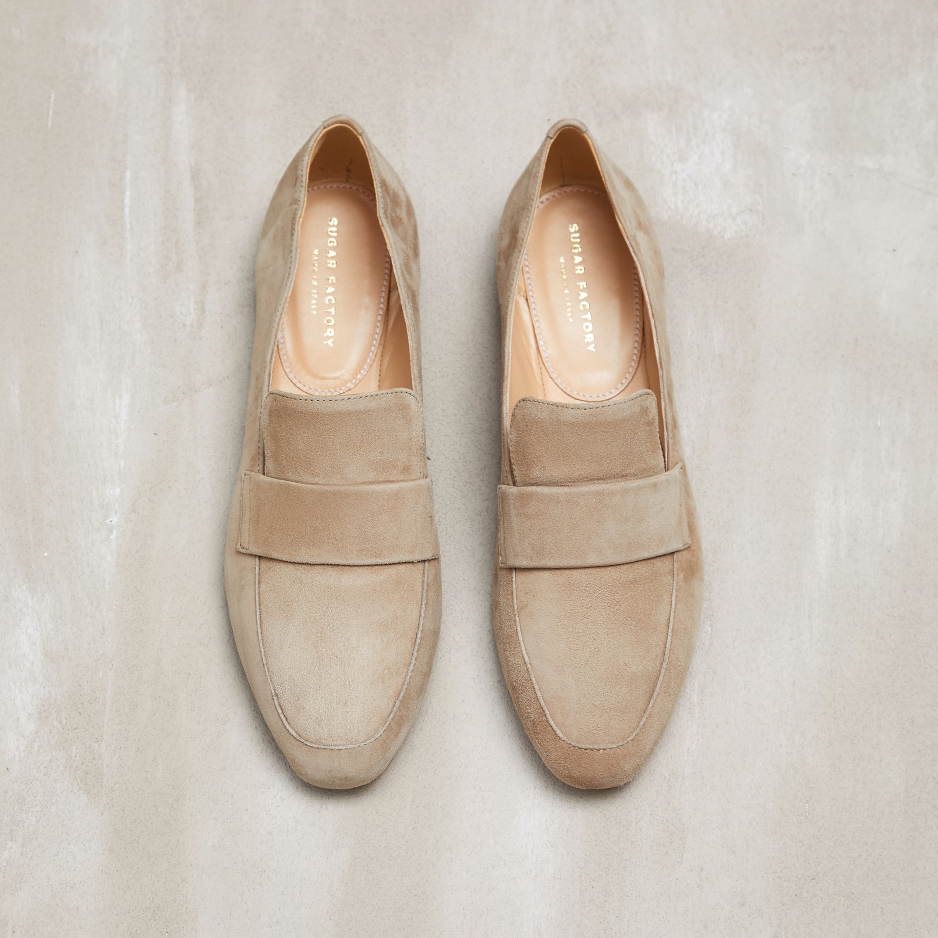 Бежевые замшевые лоферы - Image 2 of 5