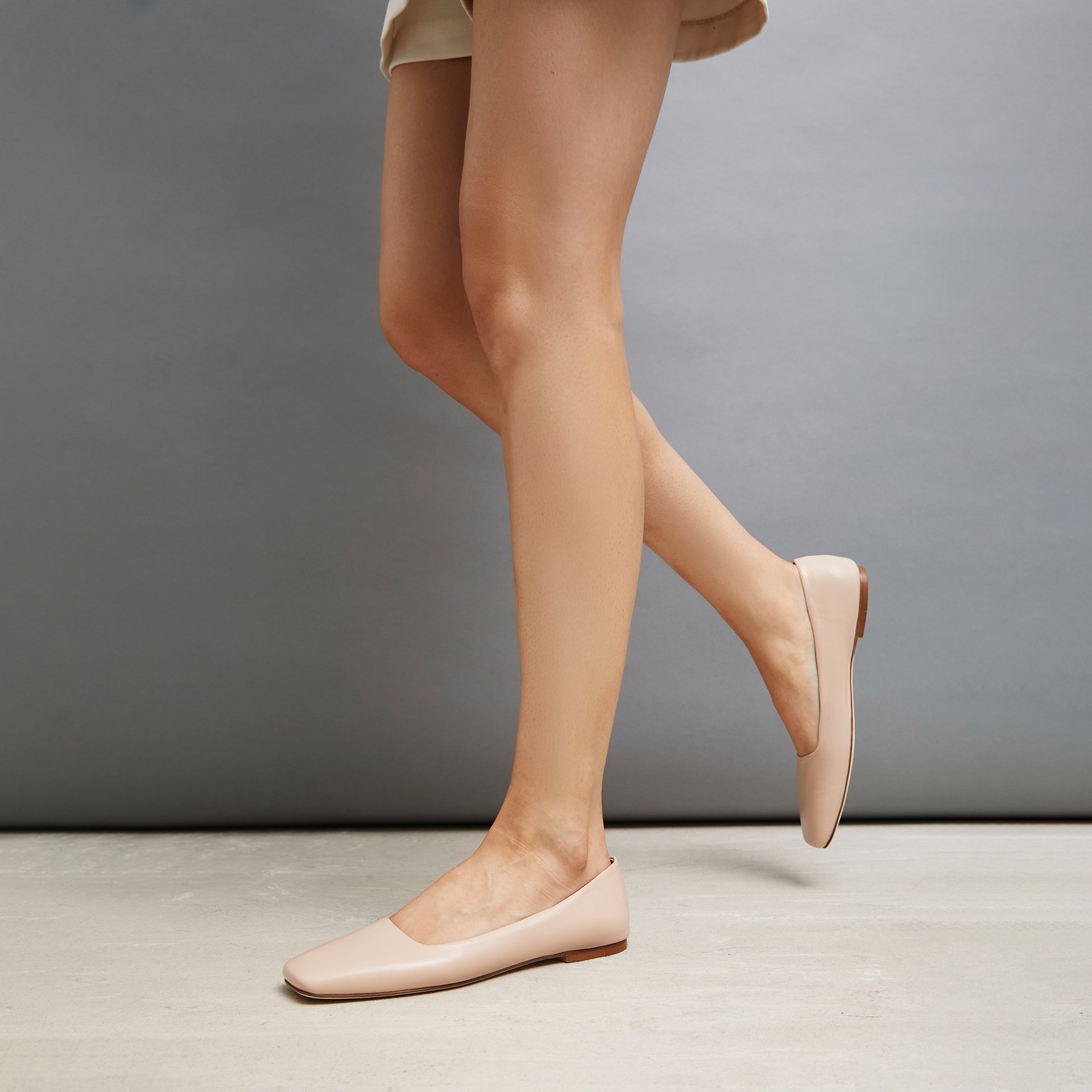 Пудровые кожаные балетки - Image 5 of 5