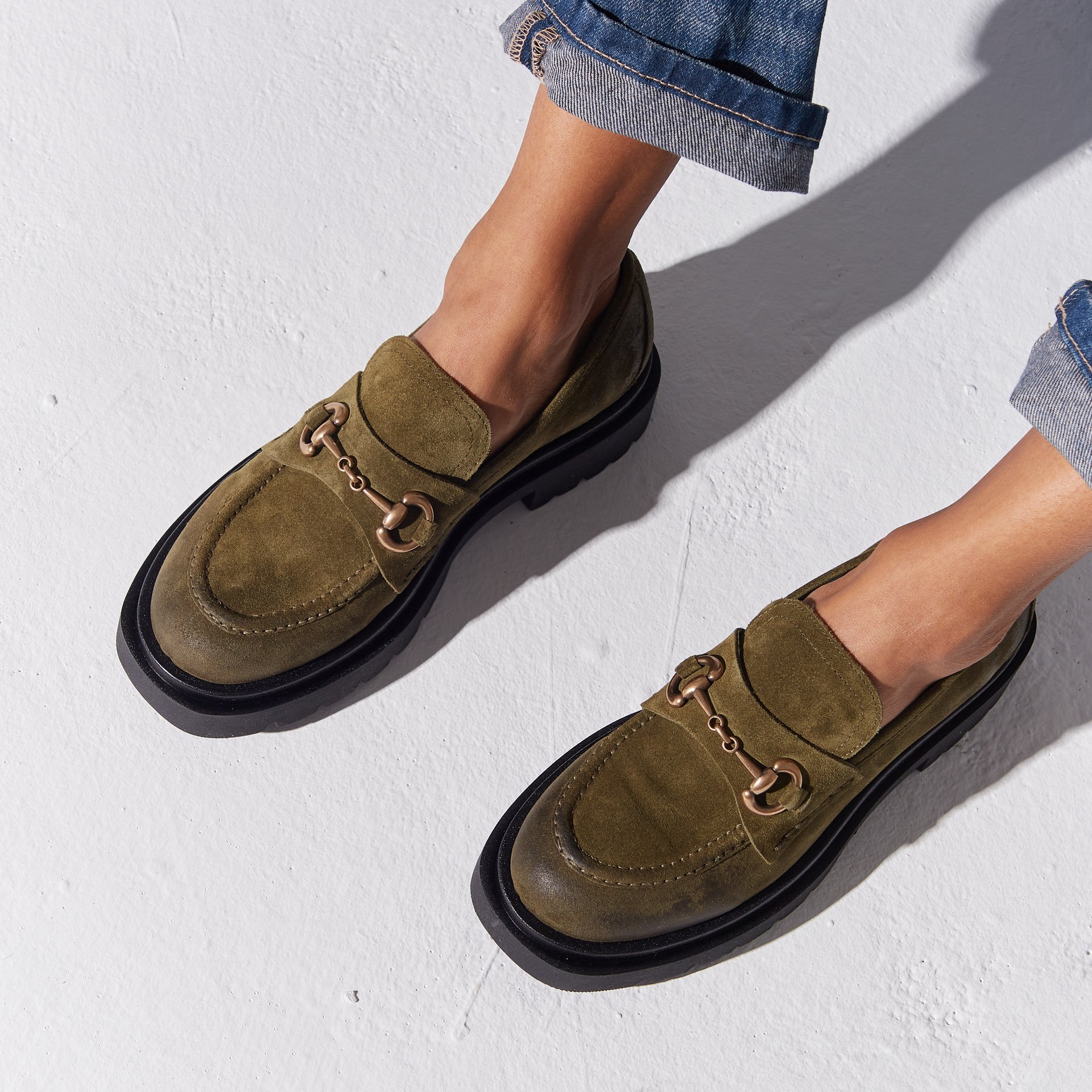 Оливковые замшевые лоферы - Image 5 of 5