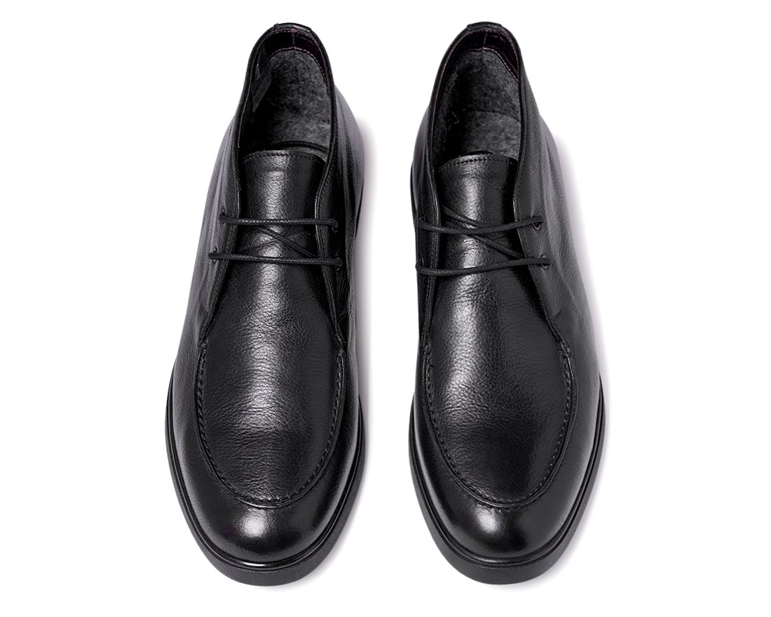 Мужские утепленные черные кожаные ботинки - Image 2 of 3