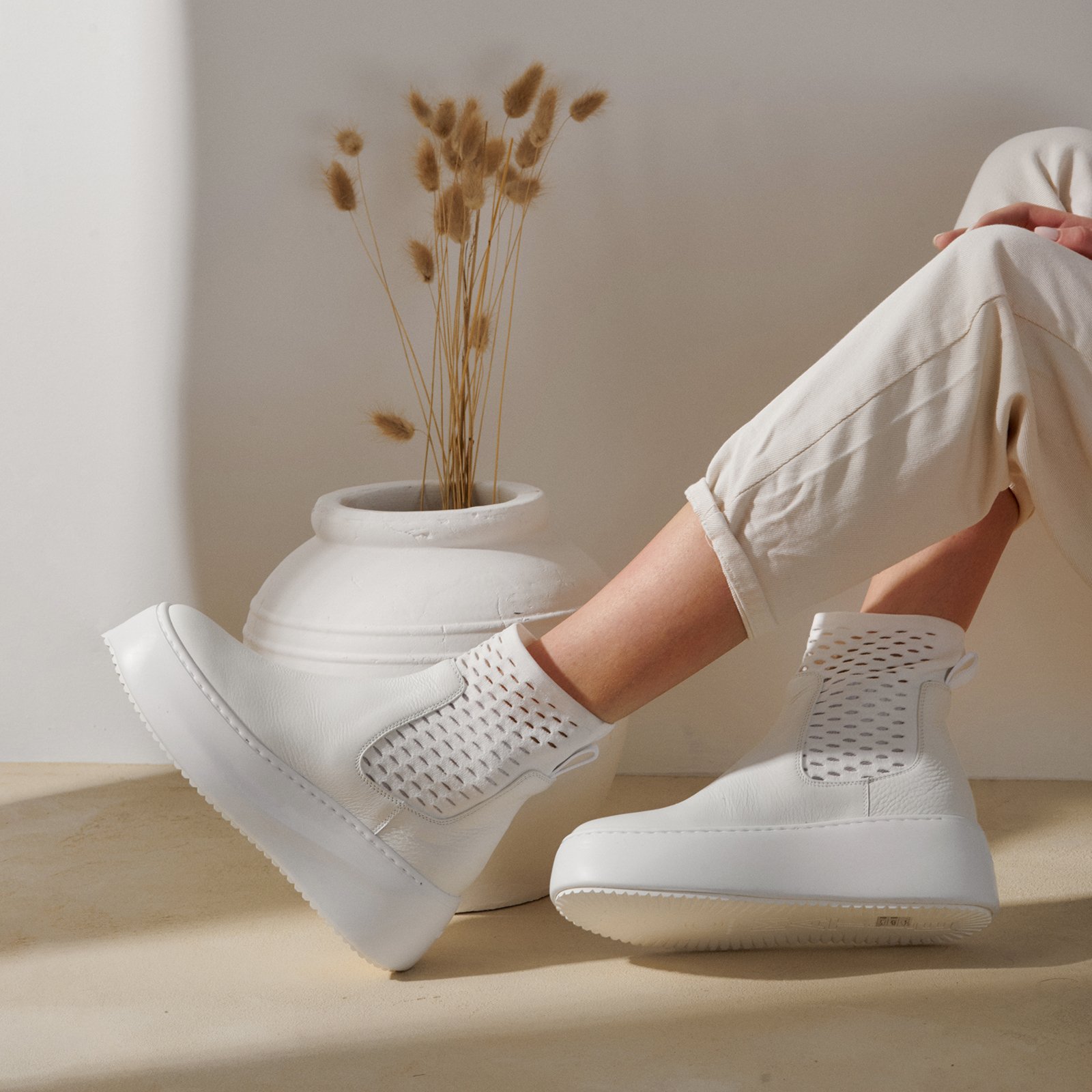 Белые кожаные полуботинки - Image 5 of 5