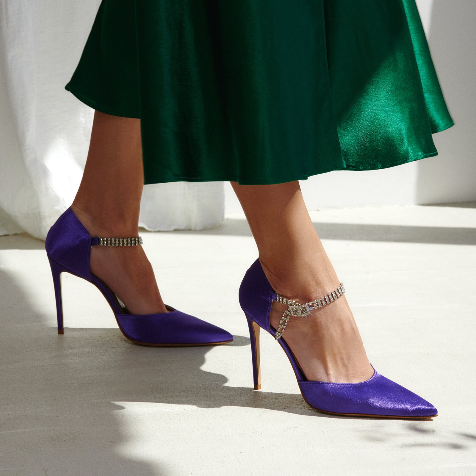 Фиолетовые атласные туфли - Image 5 of 5