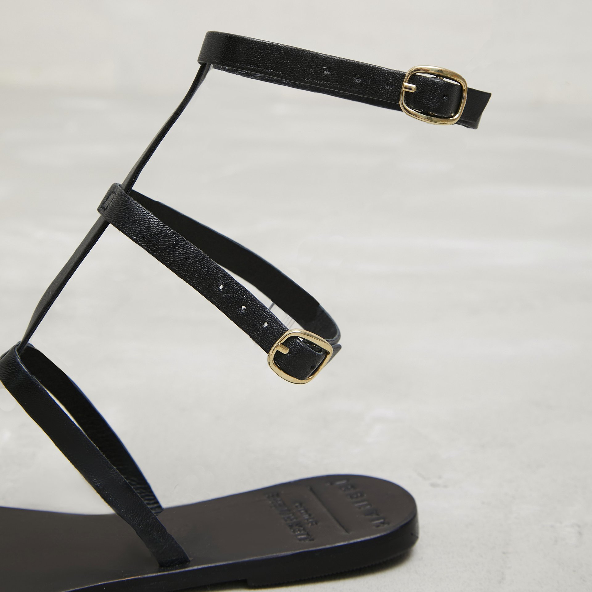 Черные кожаные сандалии - Image 3 of 6