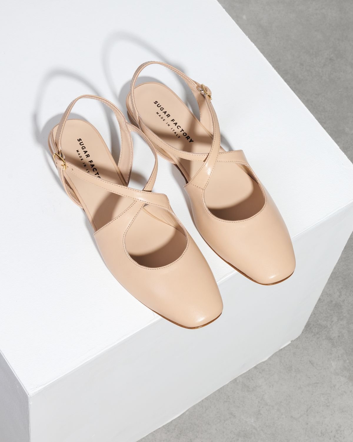 Светло-бежевые кожаные балетки - Image 2 of 6