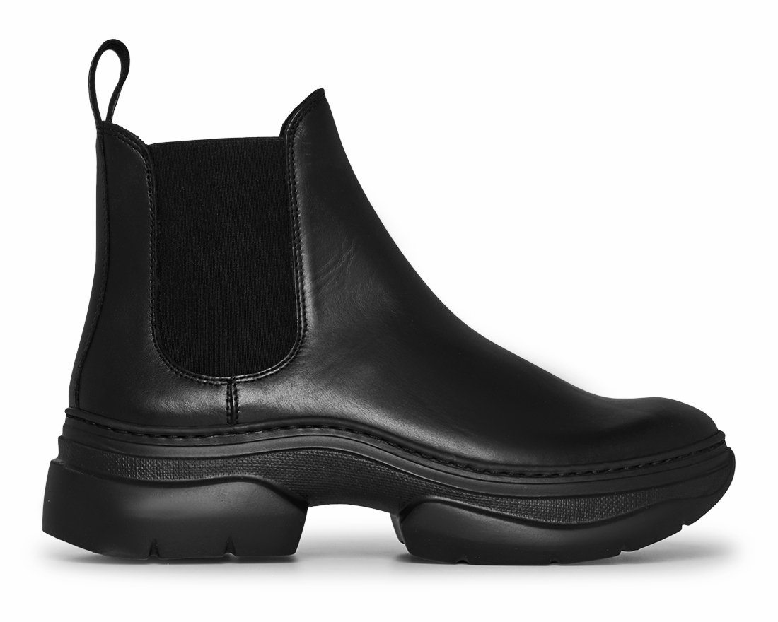 Чёрные кожаные челси - Main image