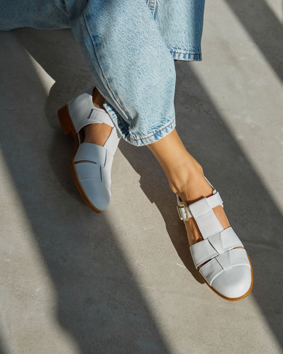 Белые кожаные туфли - Image 5 of 6