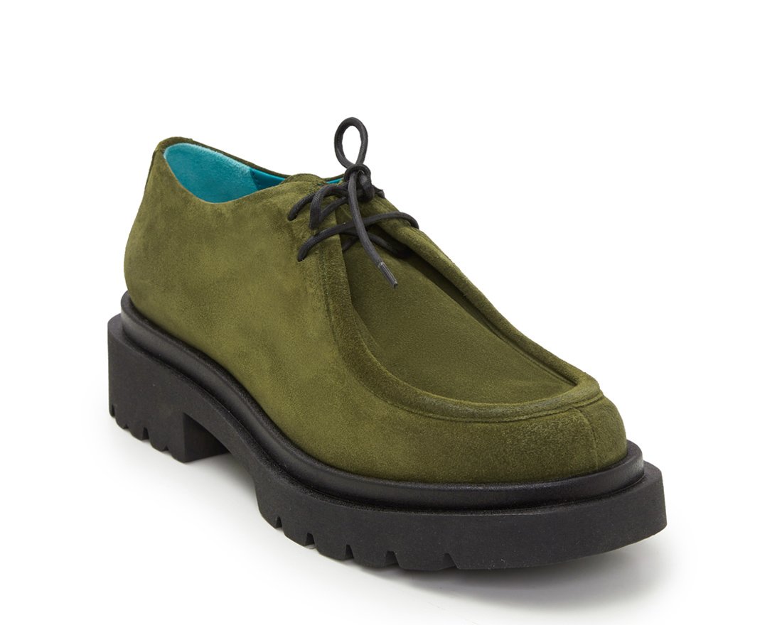 Темно-оливковые замшевые полуботинки - Image 2 of 4