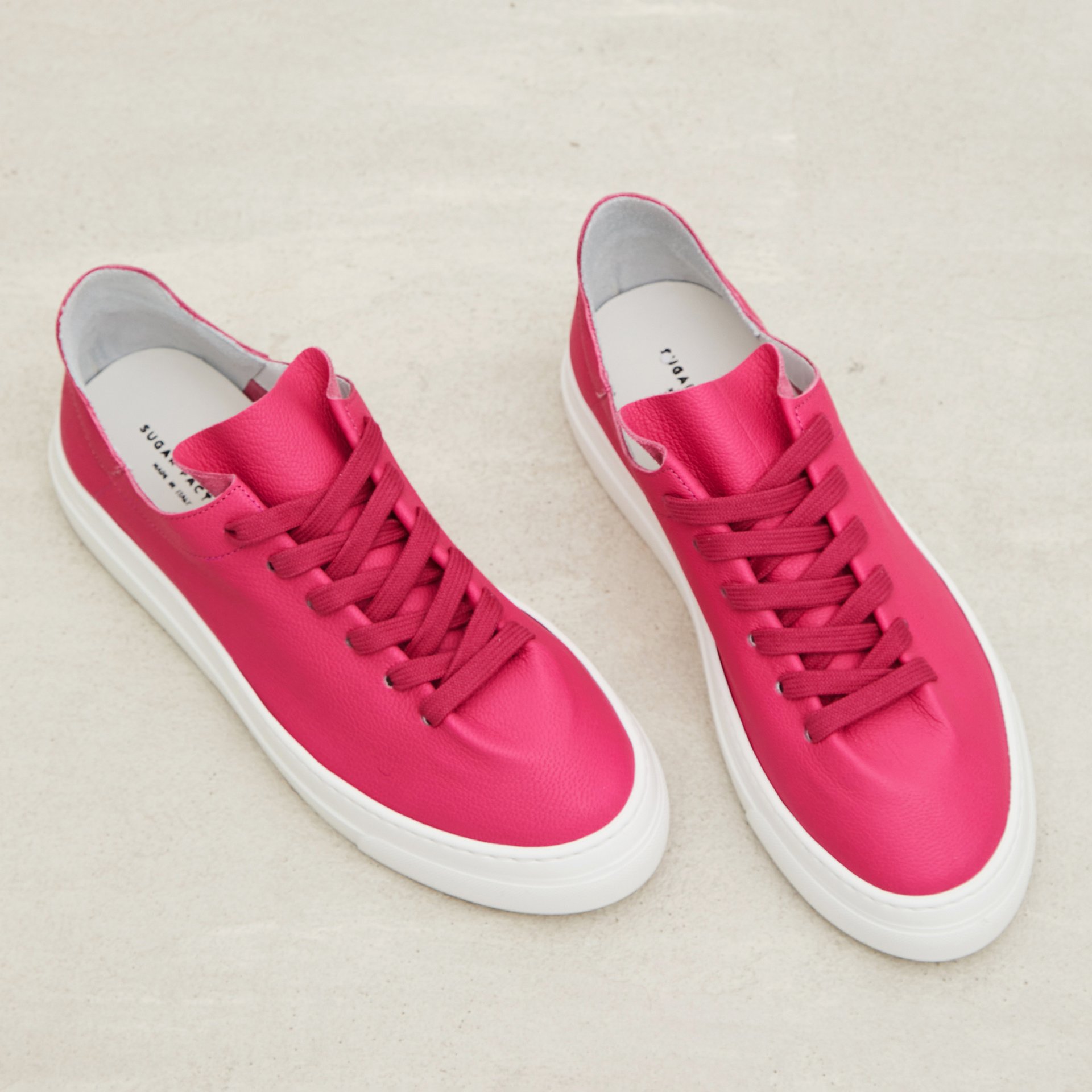 Розовые кожаные кеды - Main image