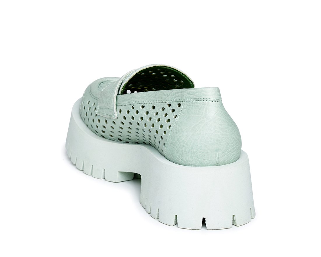Зеленые кожаные лоферы - Image 3 of 5