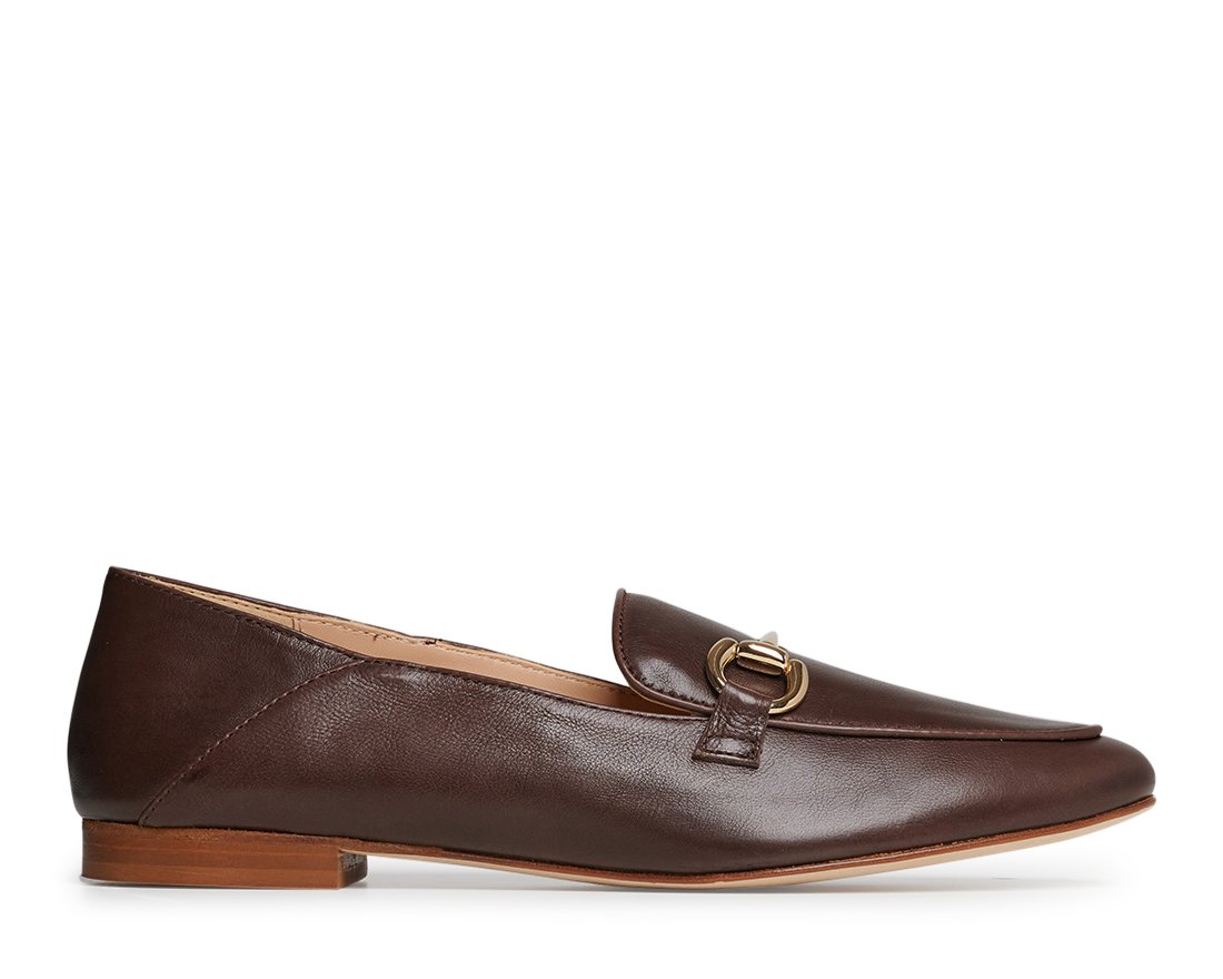 Коричневые кожаные лоферы - Main image