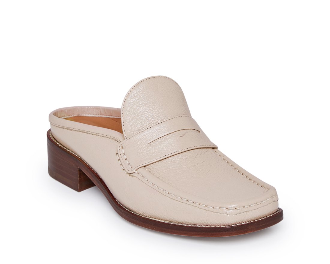 Бежевые кожаные лоферы - Image 2 of 4