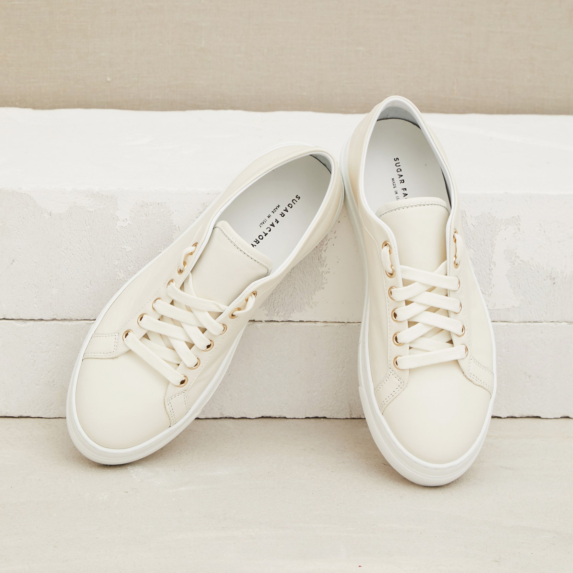 Кремовые кожаные кеды - Image 3 of 5