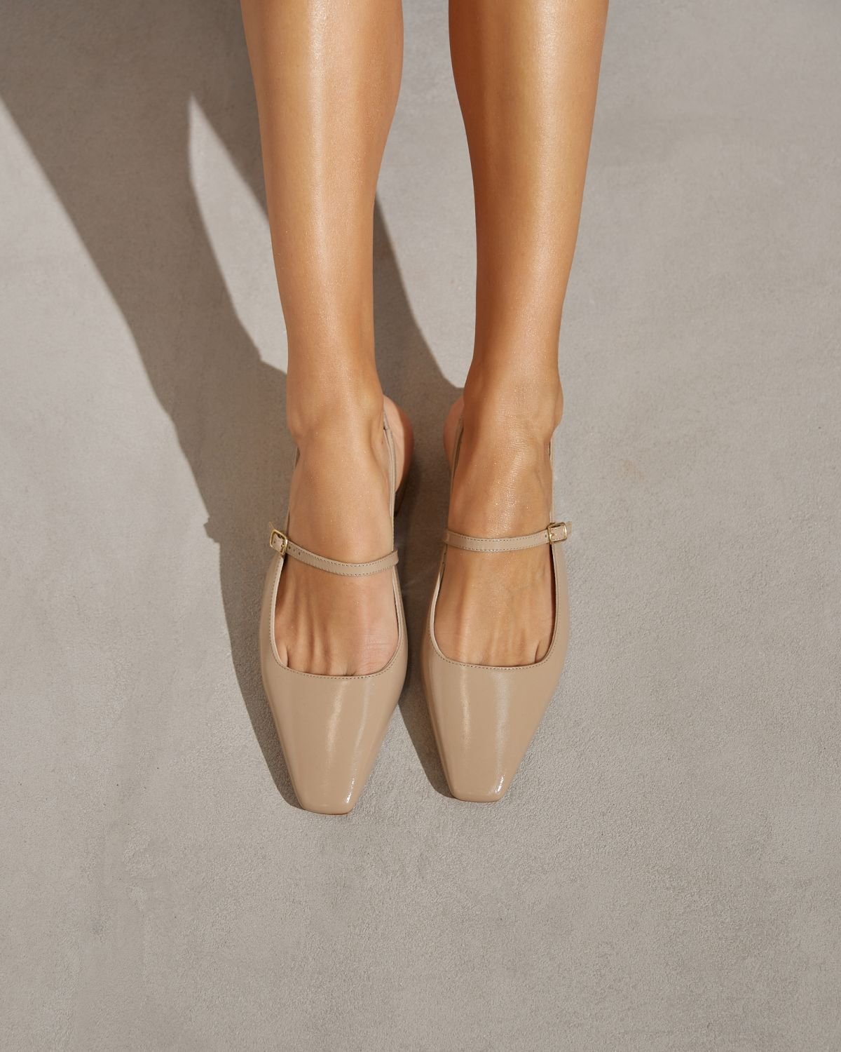 Бежевые кожаные туфли - Image 5 of 7