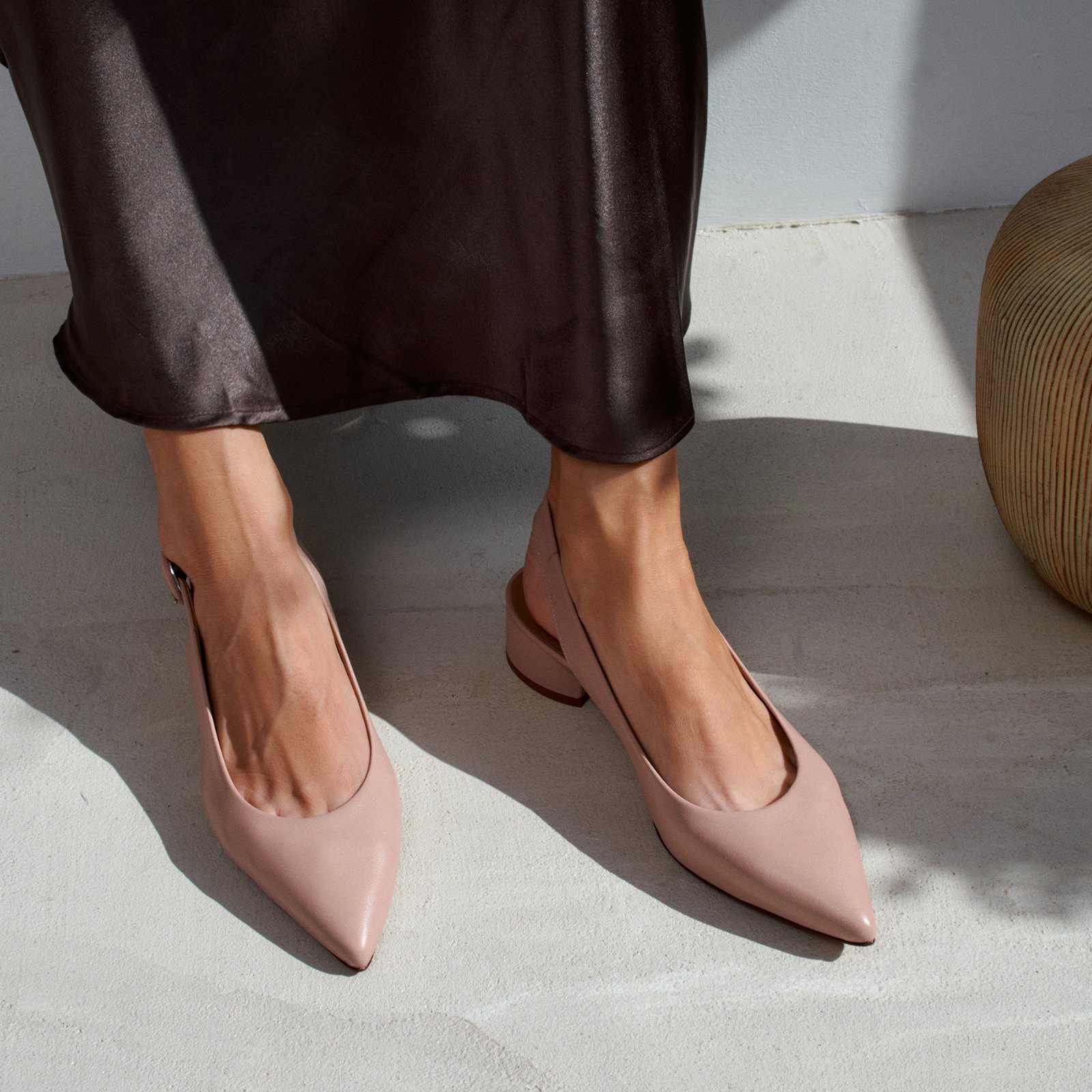 Бежевые кожаные туфли - Image 5 of 5