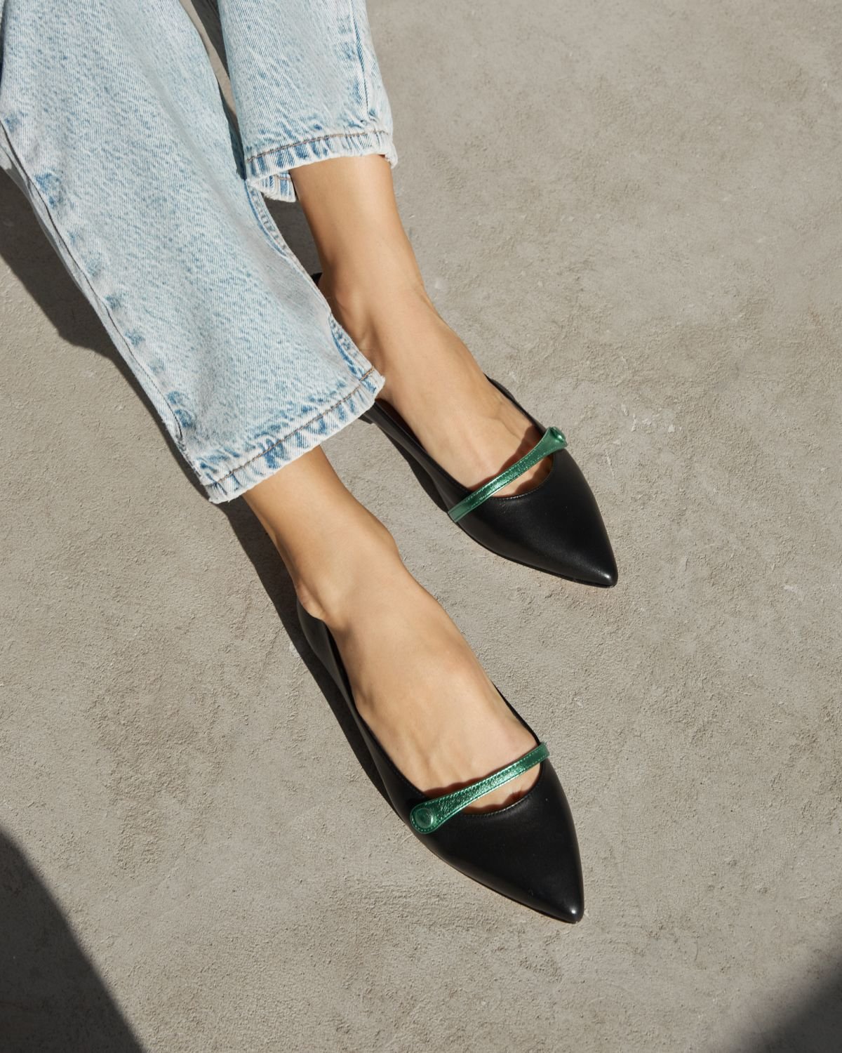 Черные кожаные балетки - Image 5 of 6