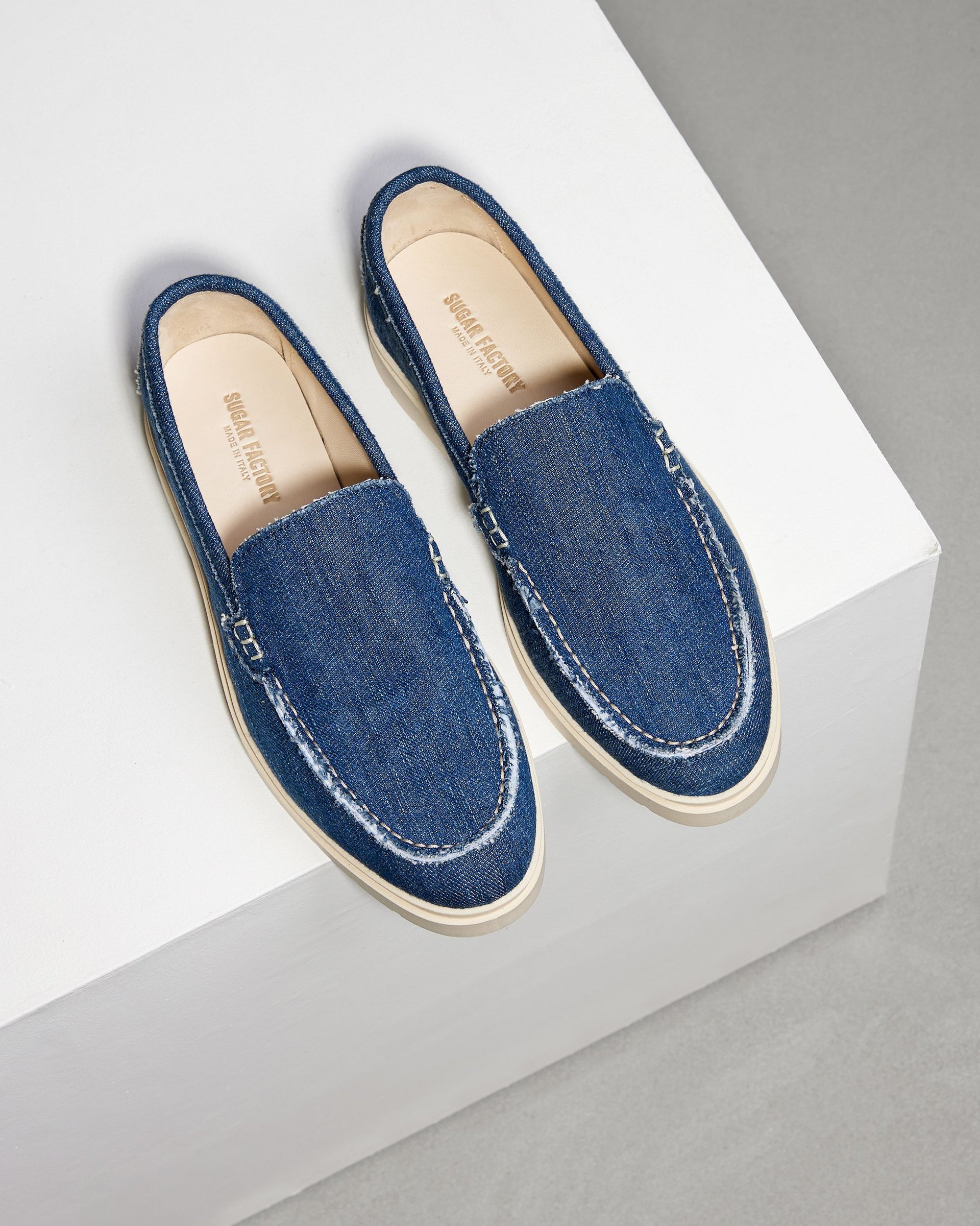 Синие текстильные лоферы - Image 2 of 5