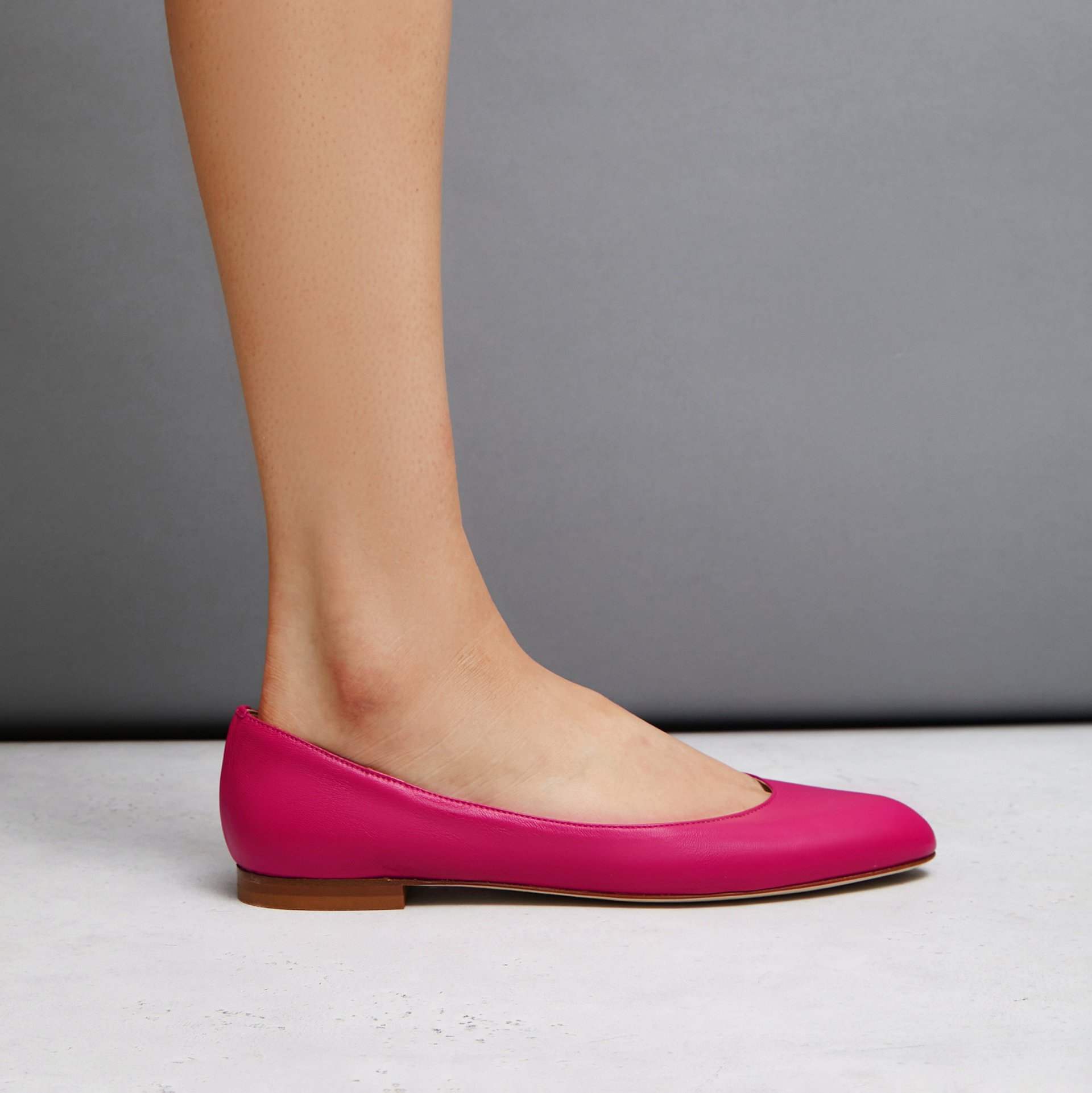 Розовые кожаные балетки - Image 4 of 5