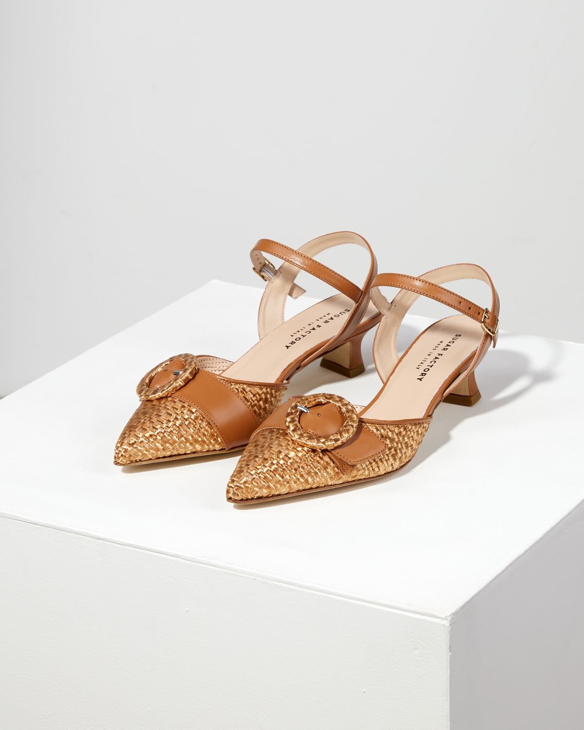 Золотые текстильные туфли - Image 3 of 6