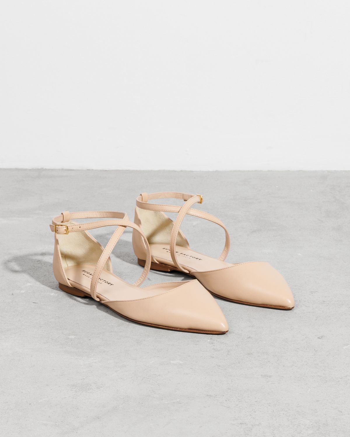 Светло-бежевые кожаные балетки - Image 3 of 6