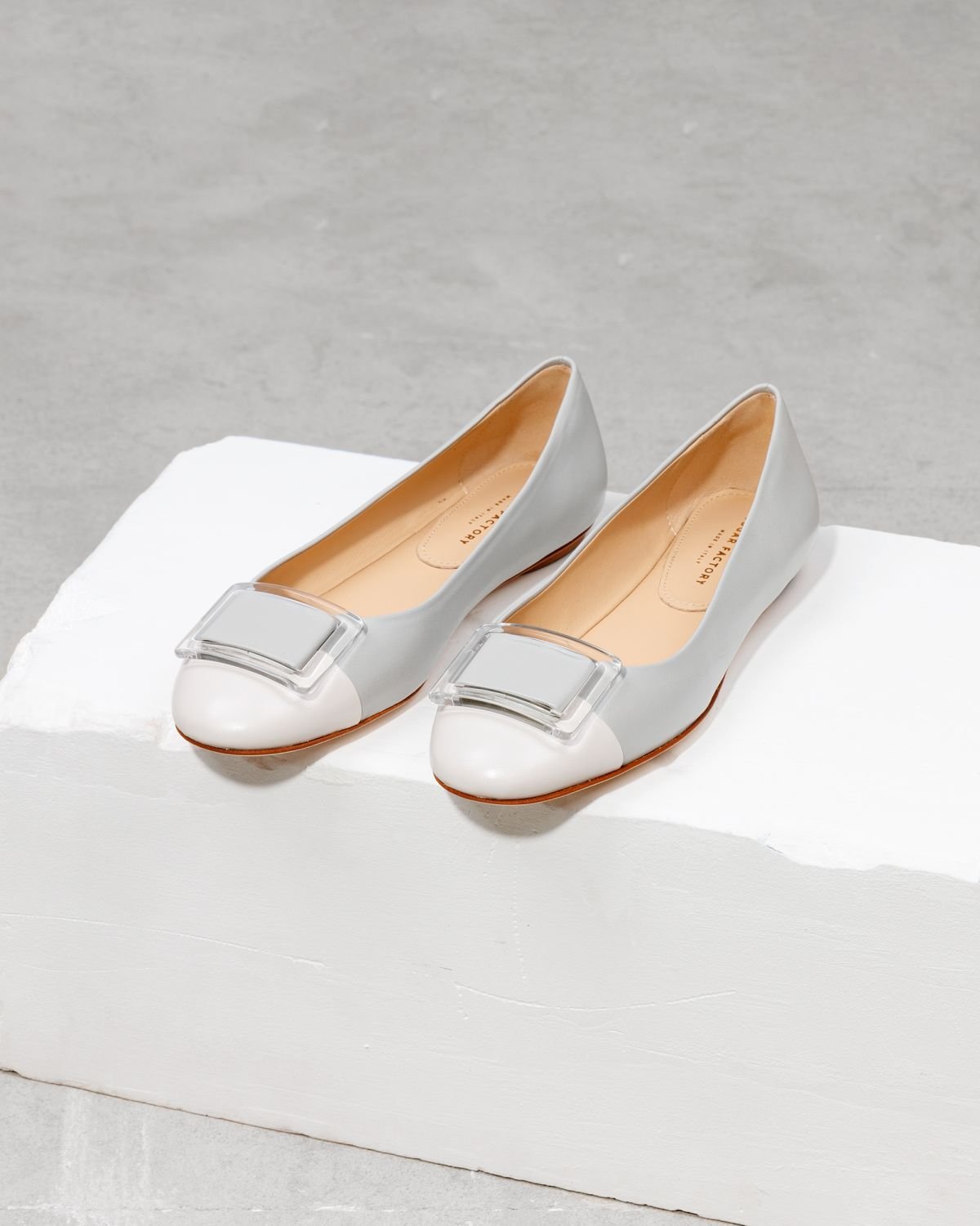 Светло-голубые кожаные балетки - Image 3 of 4