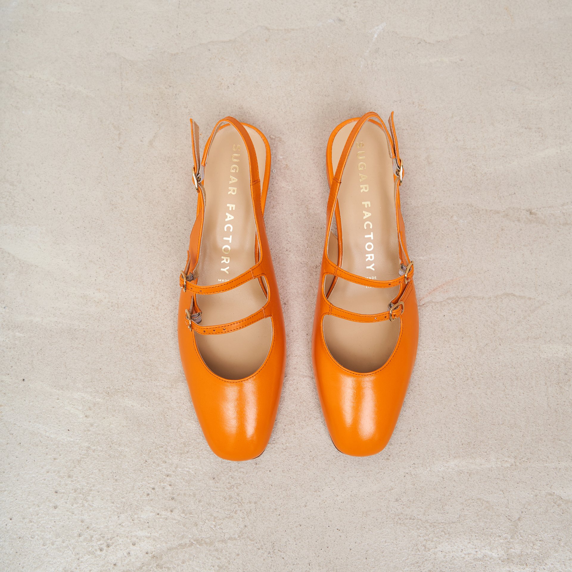 Оранжевые кожаные туфли - Image 2 of 5
