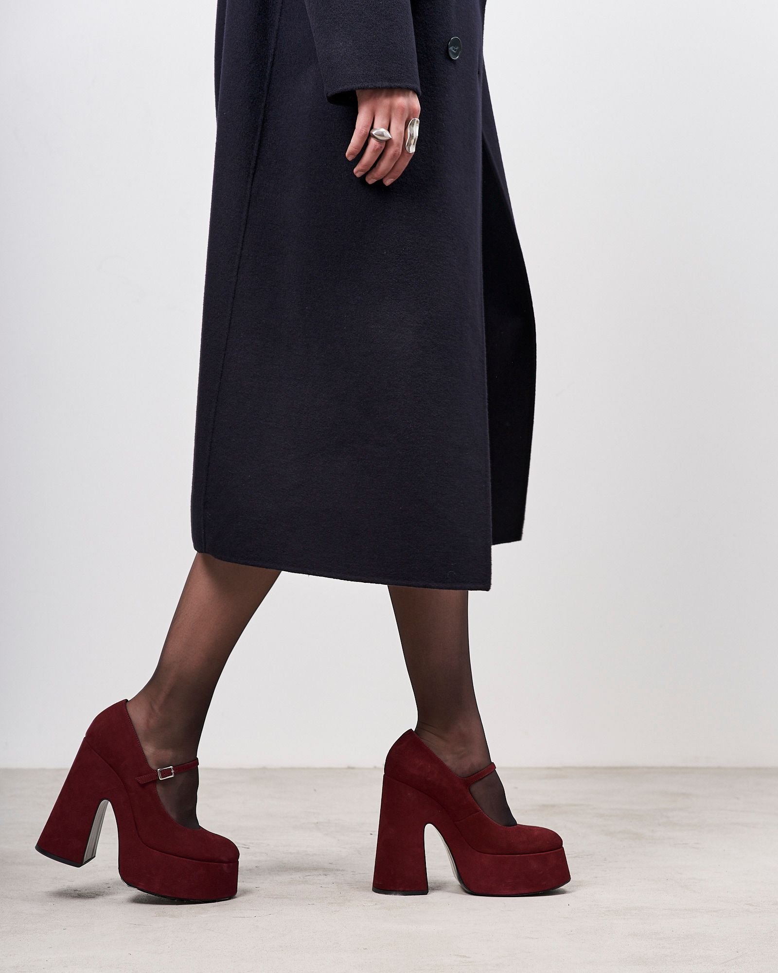 Бордовые замшевые туфли - Image 8 of 8