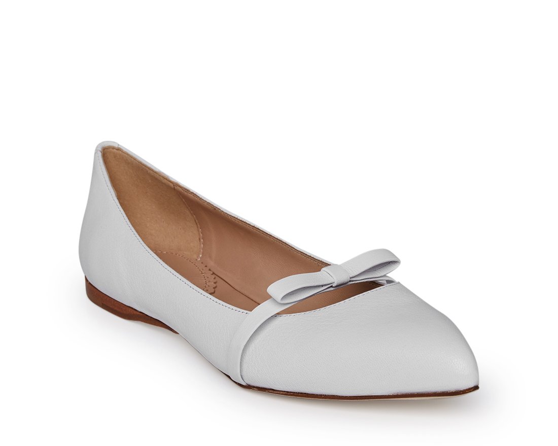 Белые кожаные балетки - Image 2 of 4