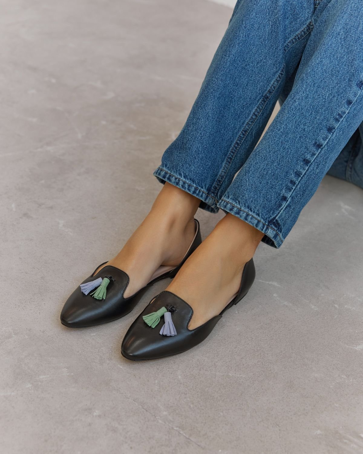 Черные кожаные балетки - Image 7 of 7