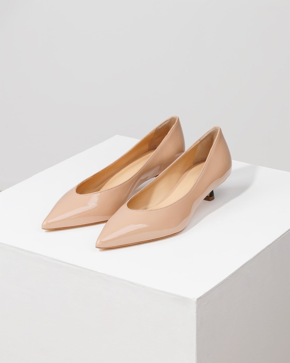 Бежево-розовые кожаные туфли - Image 3 of 4