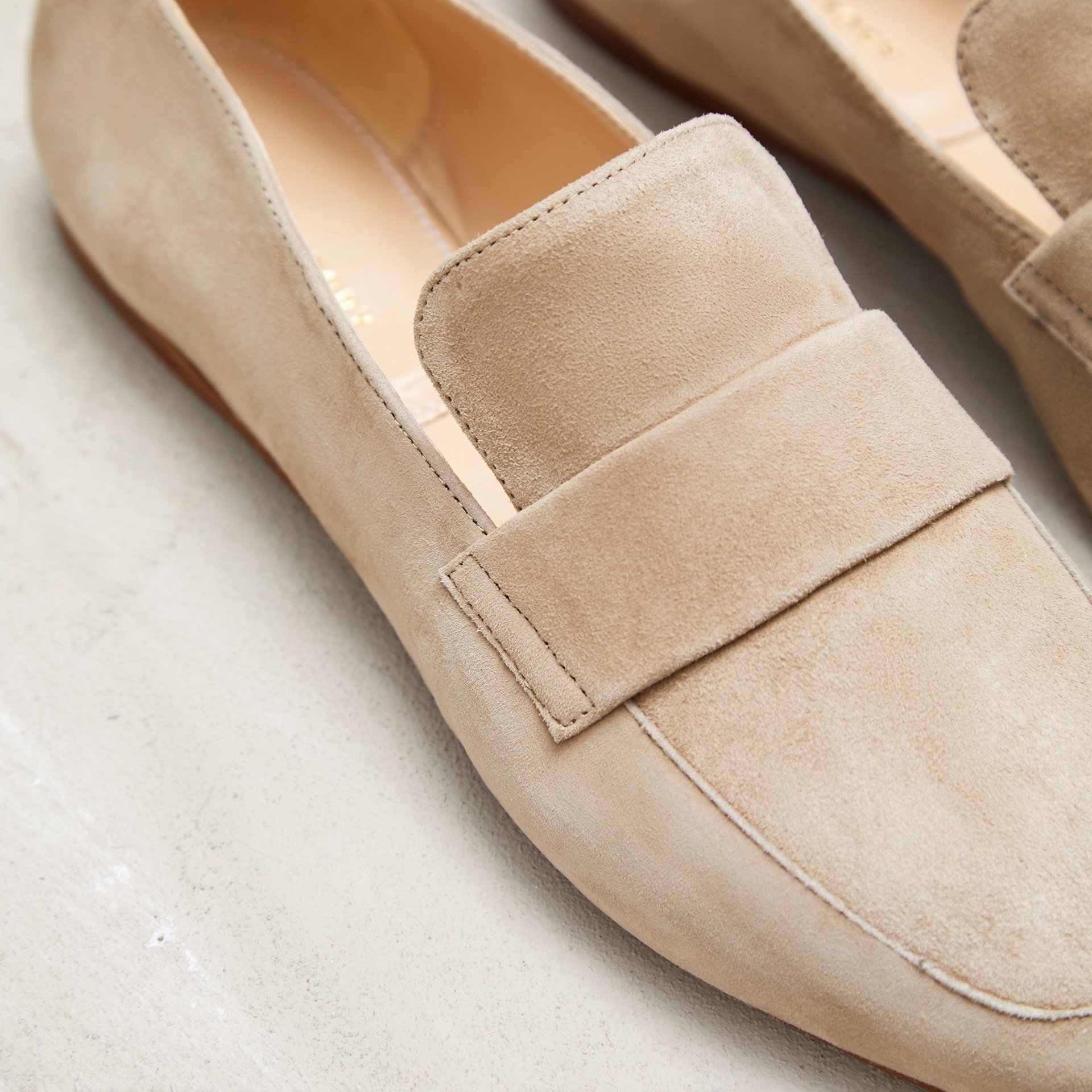 Бежевые замшевые лоферы - Image 3 of 5