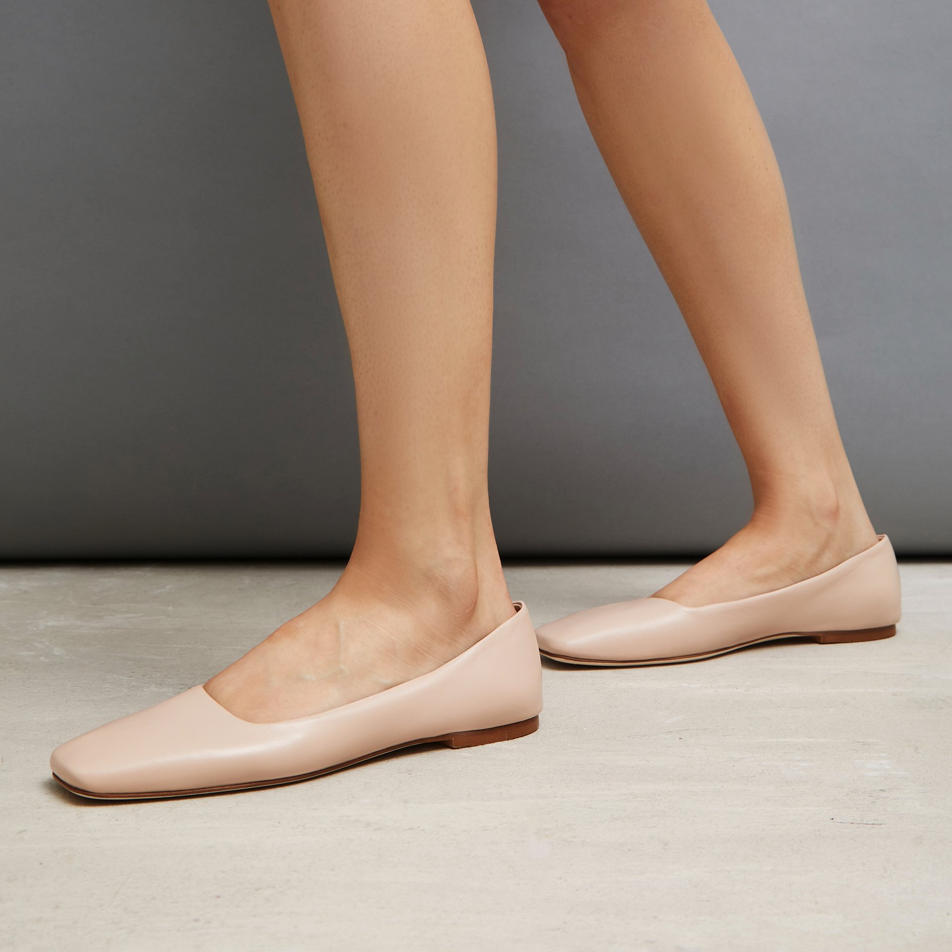 Пудровые кожаные балетки - Image 4 of 5
