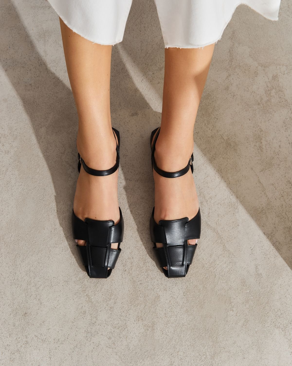 Черные кожаные босоножки - Image 5 of 6
