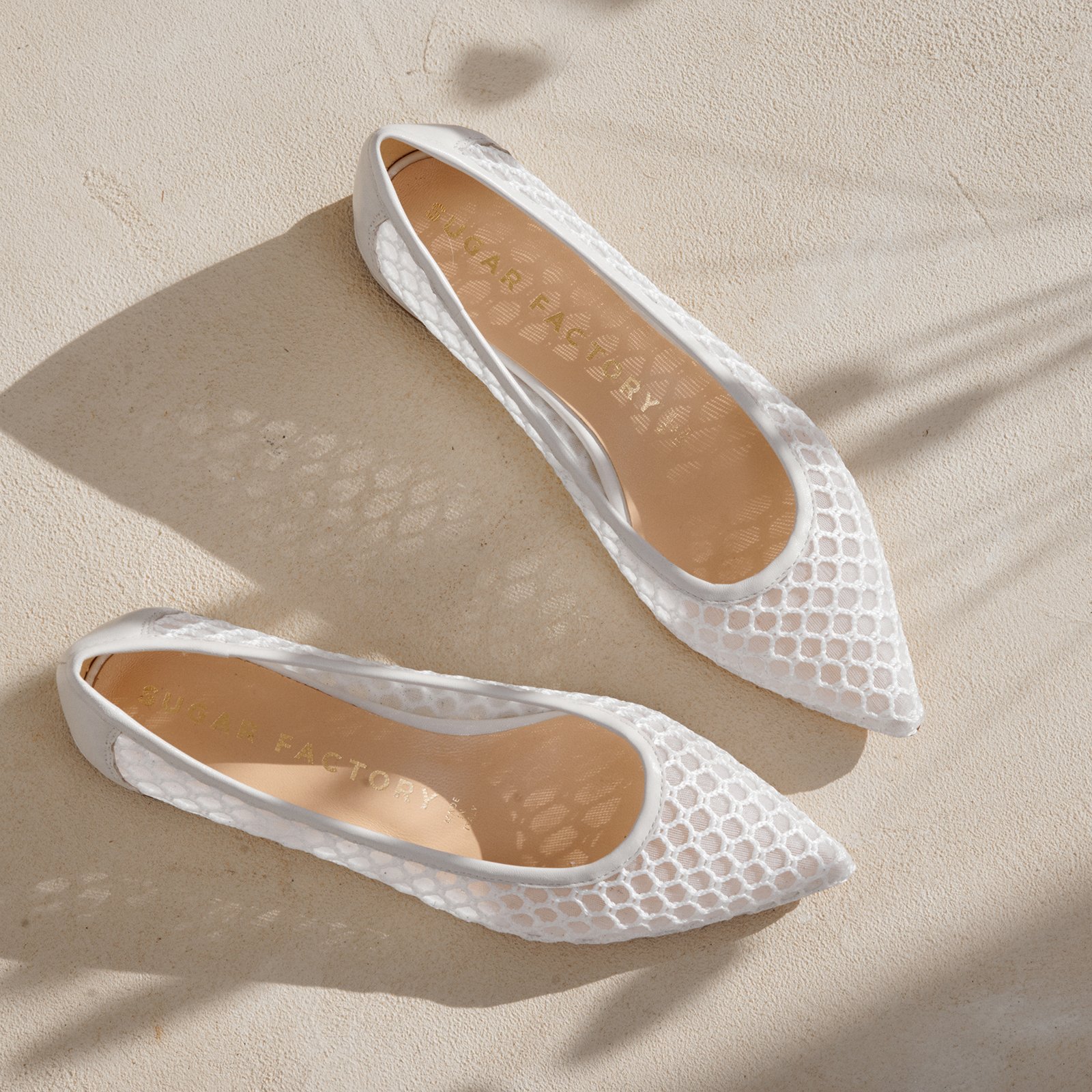 Белые текстильные балетки - Image 5 of 5