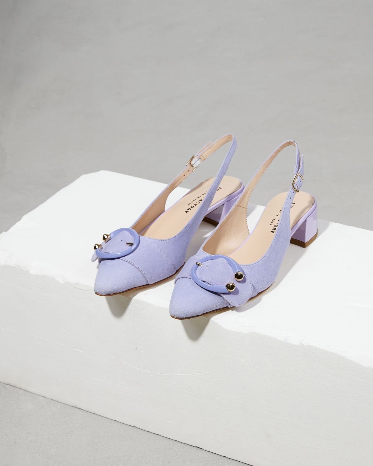 Лавандовые замшевые туфли - Image 3 of 6