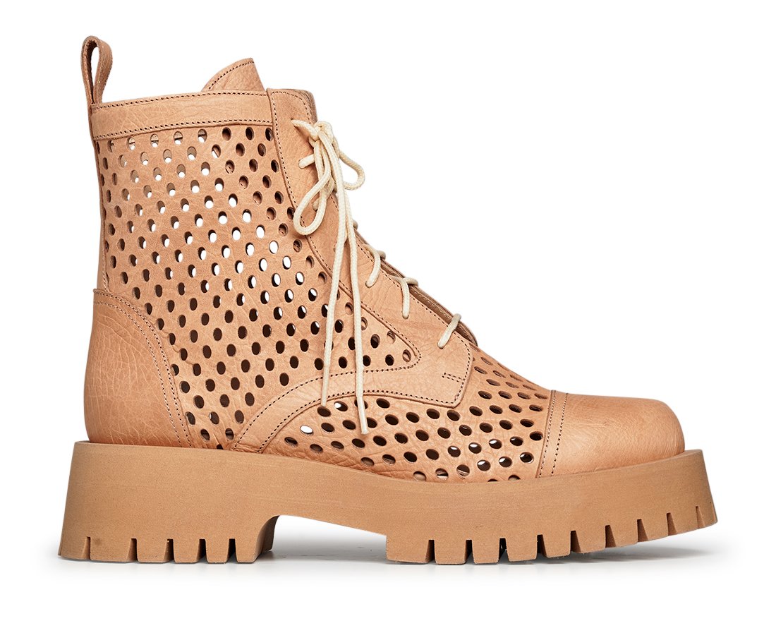 Бежевые кожаные ботинки - Main image