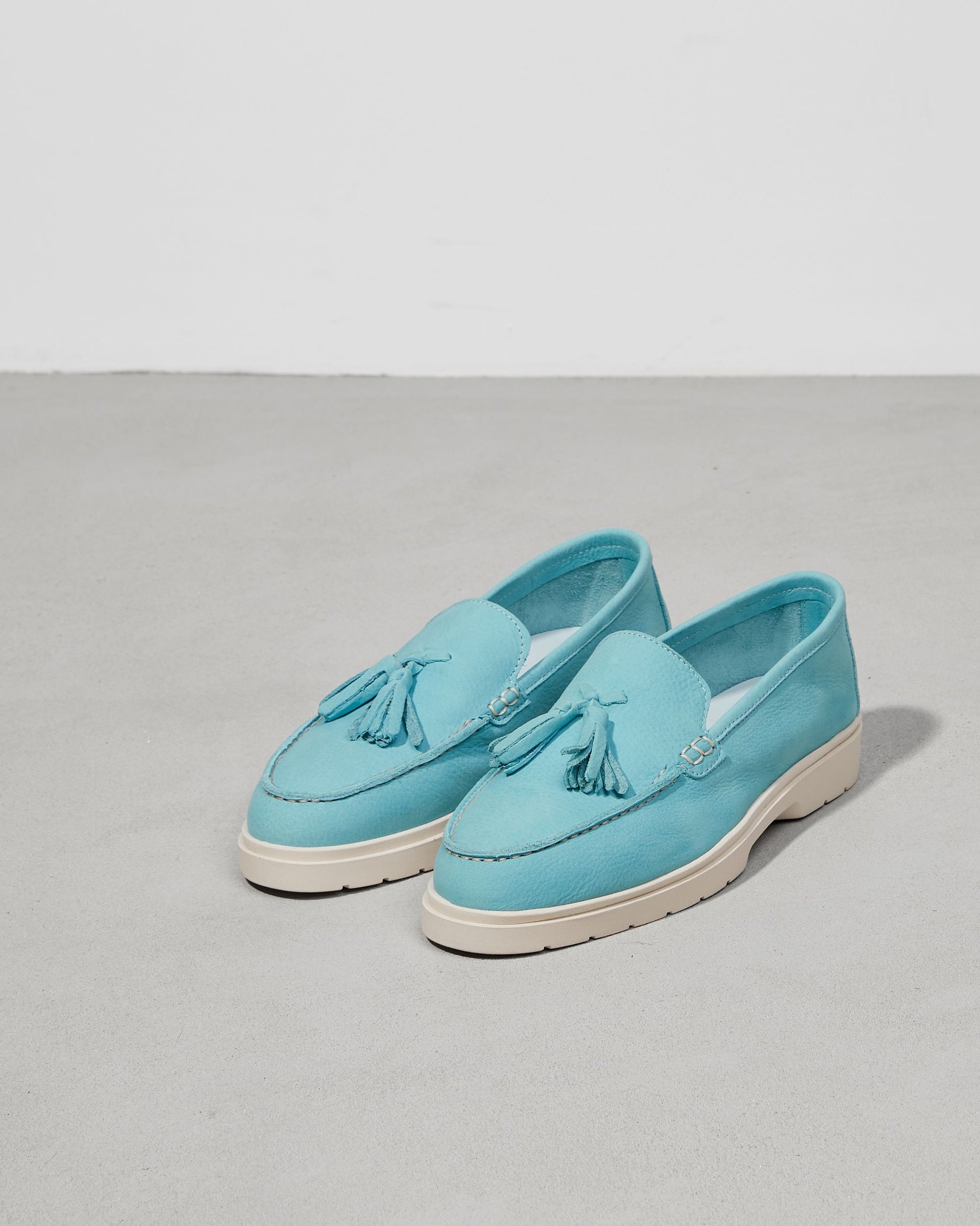 Бирюзовые лоферы из нубука - Image 3 of 6