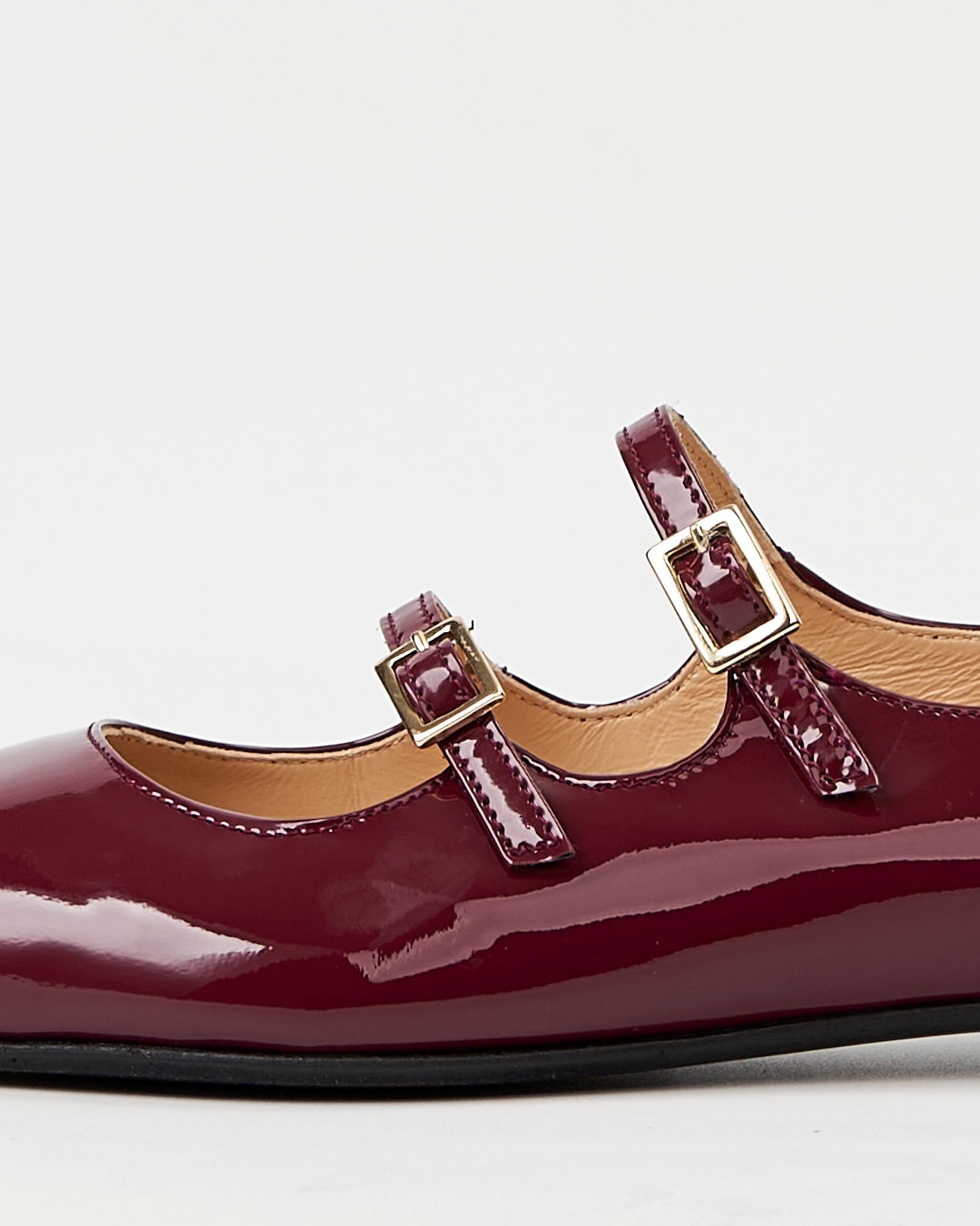 Бордовые кожаные балетки - Image 3 of 3