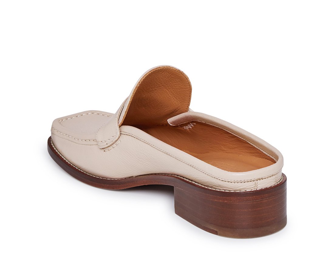 Бежевые кожаные лоферы - Image 3 of 4