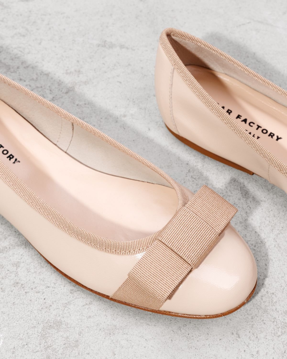 Светло-бежевые кожаные балетки - Image 4 of 4