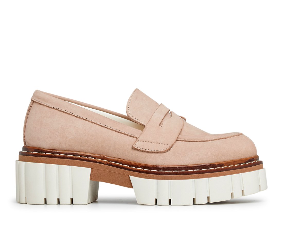 Лоферы из нубука в цвете розавая пудра - Main image