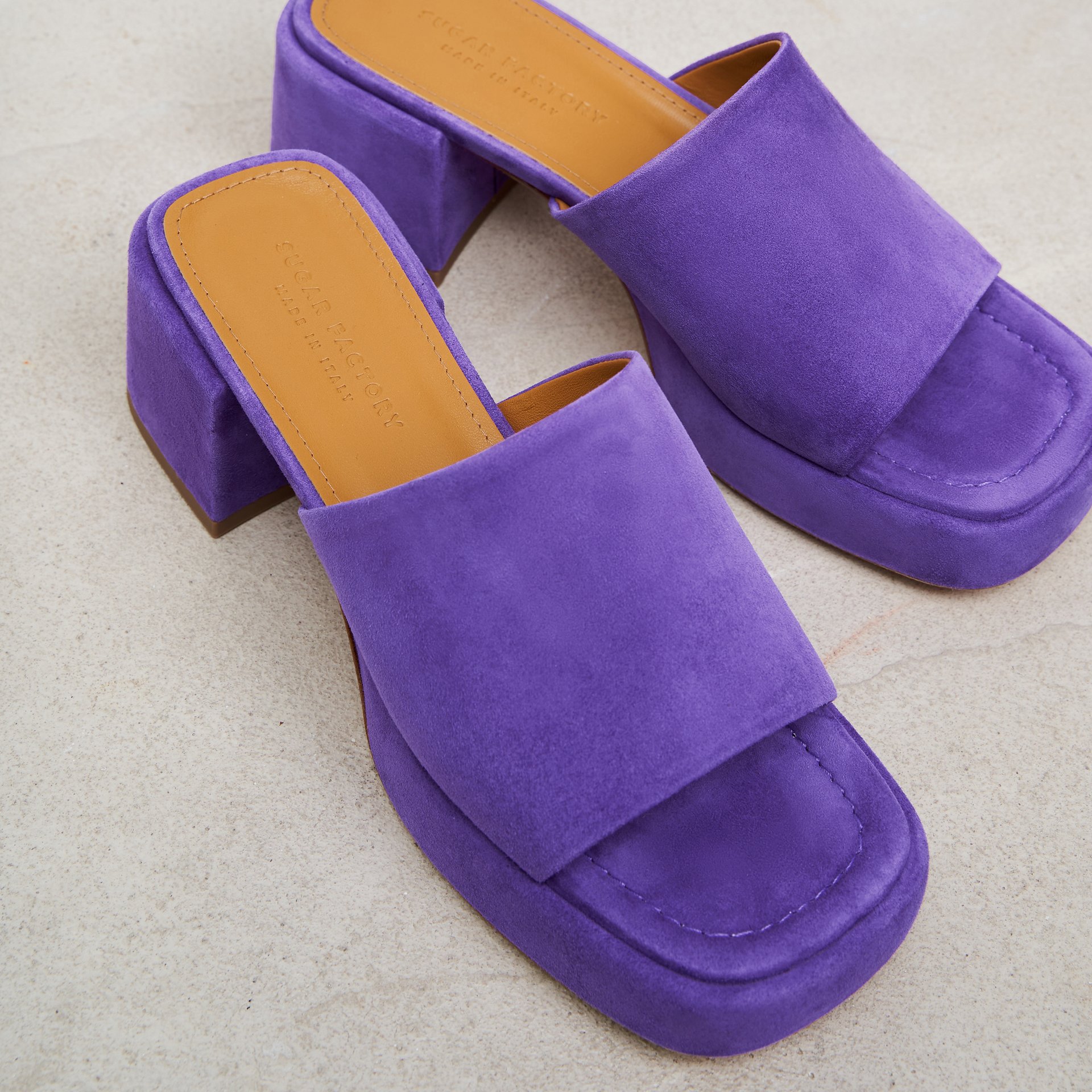 Фиолетовые замшевые мюли - Image 3 of 6